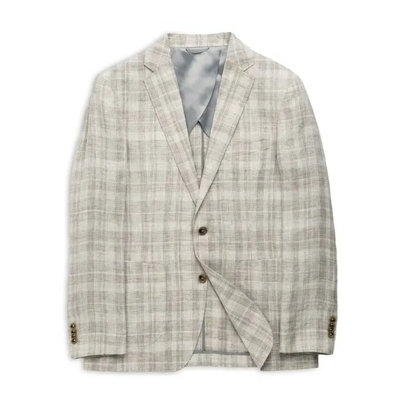 Rodd & Gunn Other - Rodd & Gunn Waverly Park Grey Plaid Solbiati Italian Linen Sports Fit Jacket 2XL
